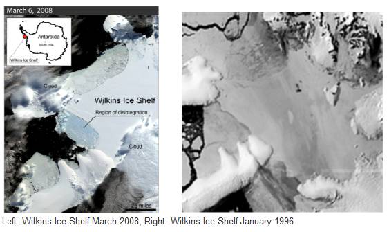 Click to enlarge Wilkins Ice Shelf 1996 2008