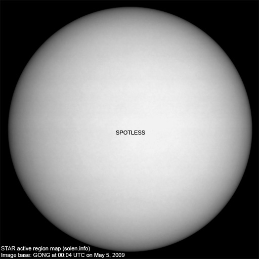 Spotless sun May 5, 2009