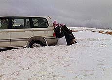 Saudi snow January 2008