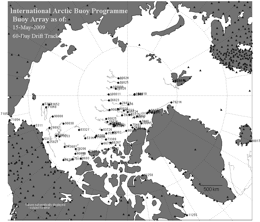 Polar drift map