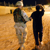 soldier/prisoner walking