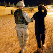 soldier/prisoner walking