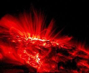 Click to enlarge Sun storm