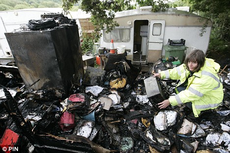 scortched campsite