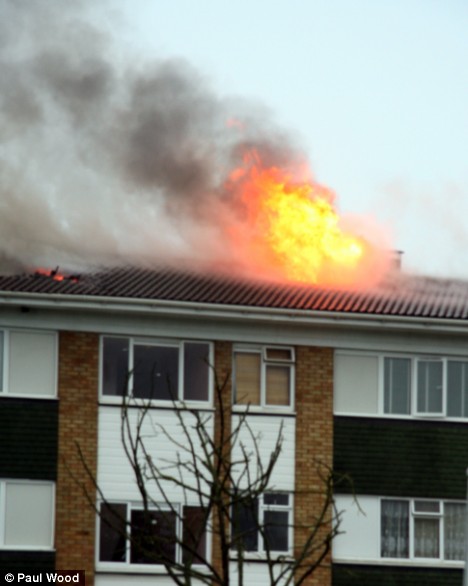 Roof blaze