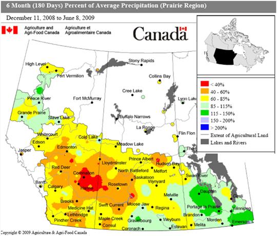 Canada Precip 12112008 to 06082009