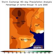 Argentine 45 day precip