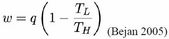 climate thermostat equation Bejan