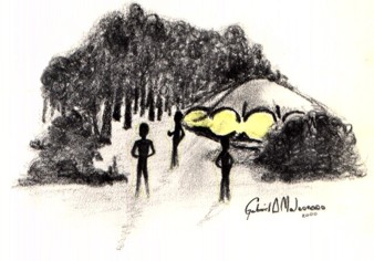 image of ufo and aliens