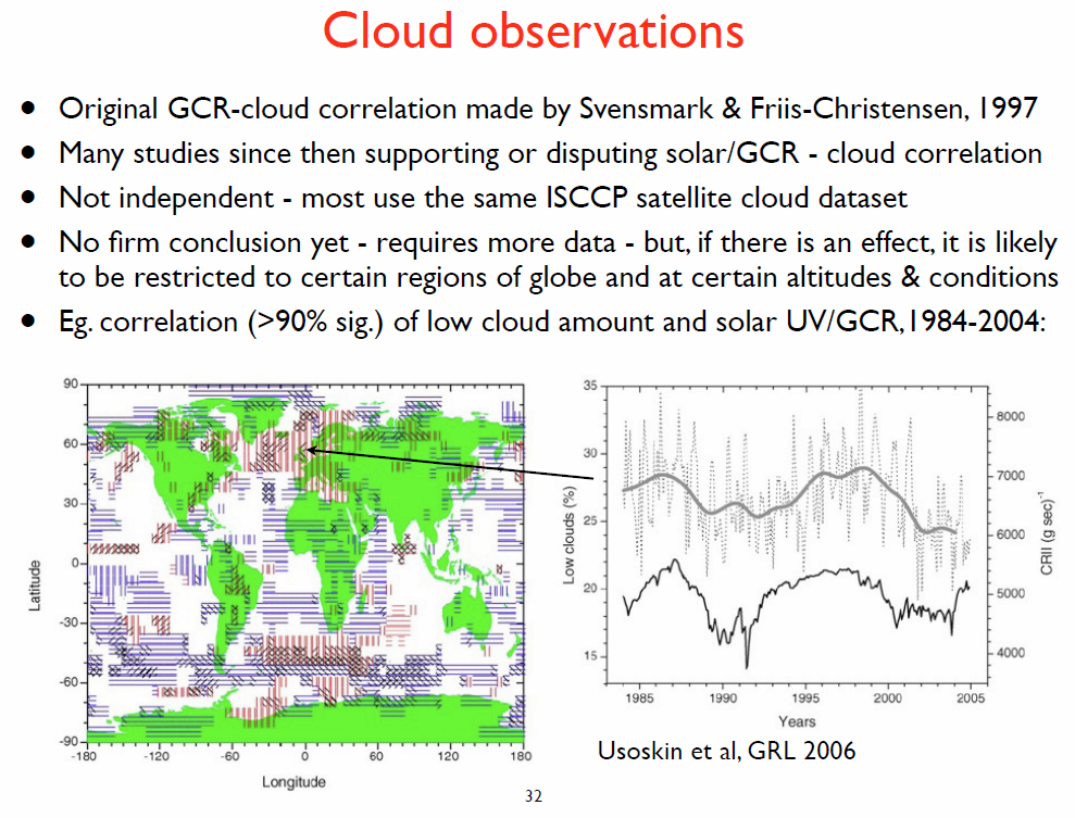 GCR Cloud observations