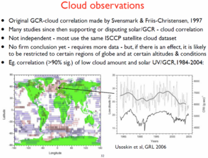 GCR Cloud observations