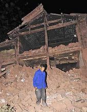 collapsed house