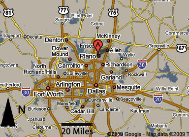 Texas area map