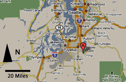 SW Wasington area map