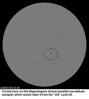 sunspot july 23 2009