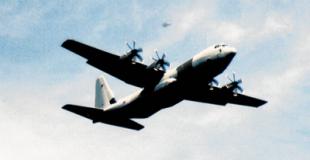 UFO following Hercules Plane