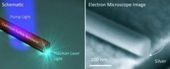Electron microscope image of laser
