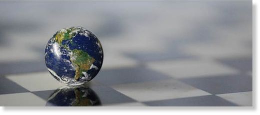 globe chessboard