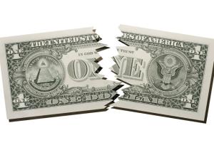 torn dollar