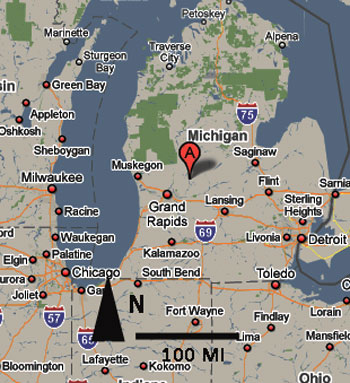 Michigan area map
