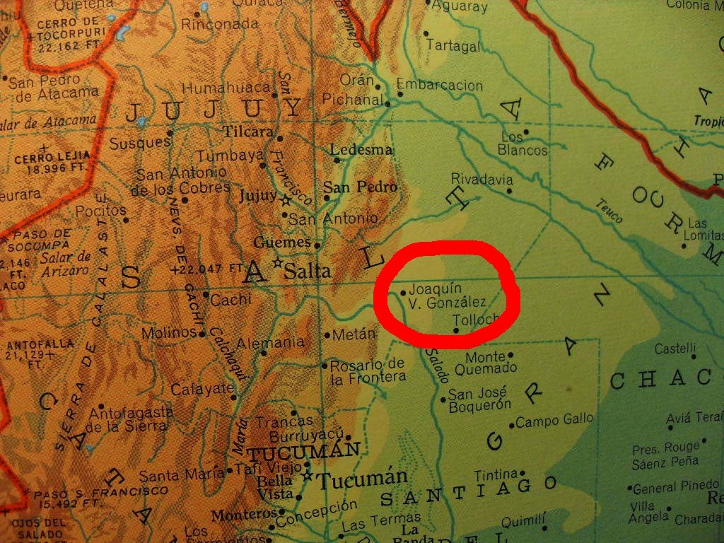 Argentina area map