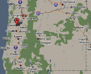 Click to enlarge Oregon area map