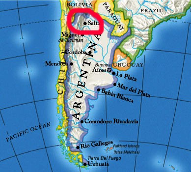 Aregentina area map