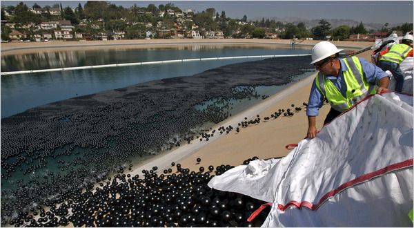 LA reservoir plastic balls