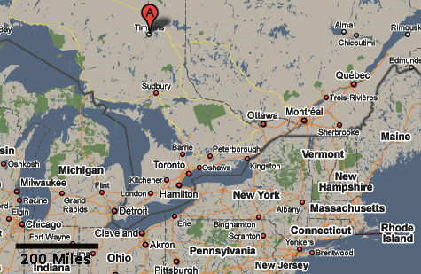 Ontario area map