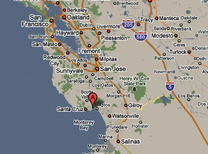 Click to enlarge California area map