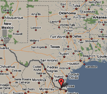 Texas area map