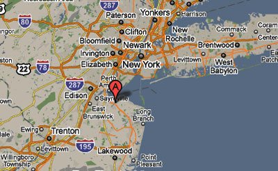 New Jersey/New York area map
