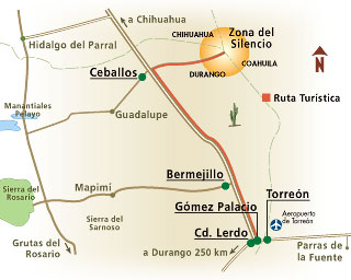 Click to enlarge Mexico area map
