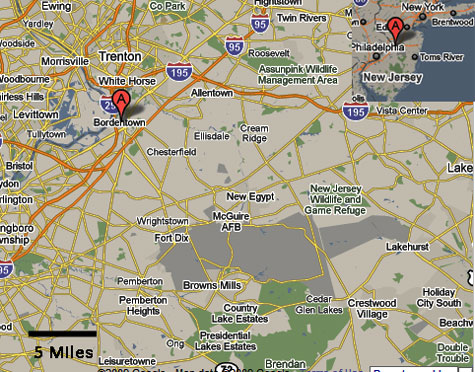 New Jersey area map