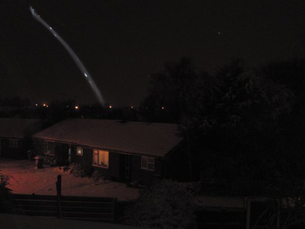 England strange tube of light