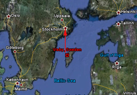 Click to enlarge Sweden area map