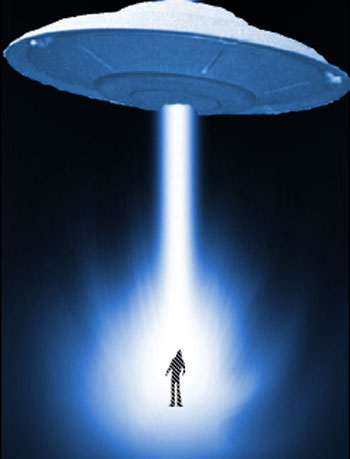 Click to enlarge UFO abduction illustration.