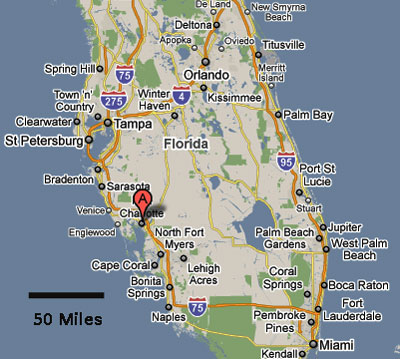 Click to enlarge Florida area map
