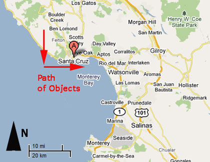 Click to enlarge California area map