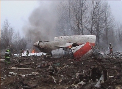 Plane wreckage in Russia