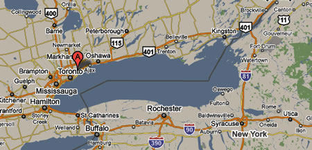 Toronto area map