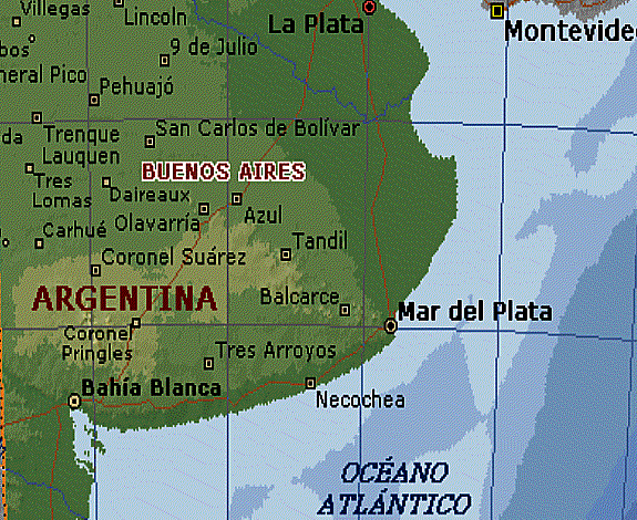 Argentina area map