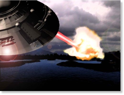 Image of ufo beam