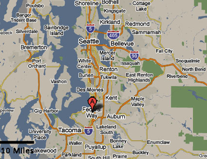 Washington state area map