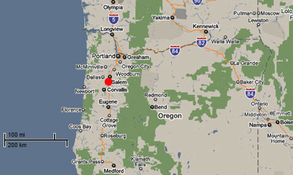 Oregon area map