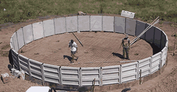 Empty water tank