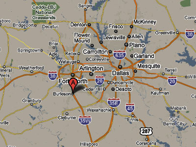 Texas area map