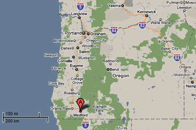 Oregona area map