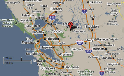 Click to enlarge California area map