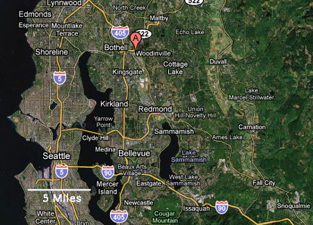 Washington state area map